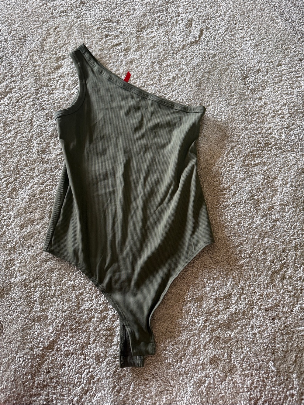 Spanx size SM one -Shoulder Olive Green One-Piece